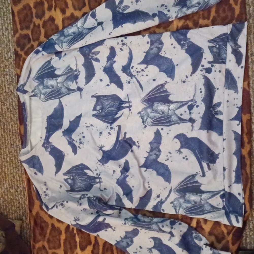 Bat Print Sweatshirt, L